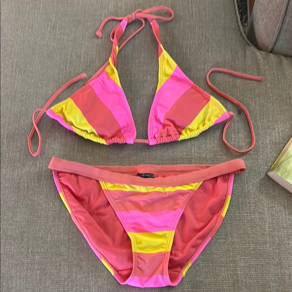 Old Navy Colorful Striped Bikini Set